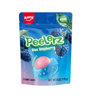 AMOS PEELERZ GUMMY BLUE RASPBERRY 6 OZ X12 CT